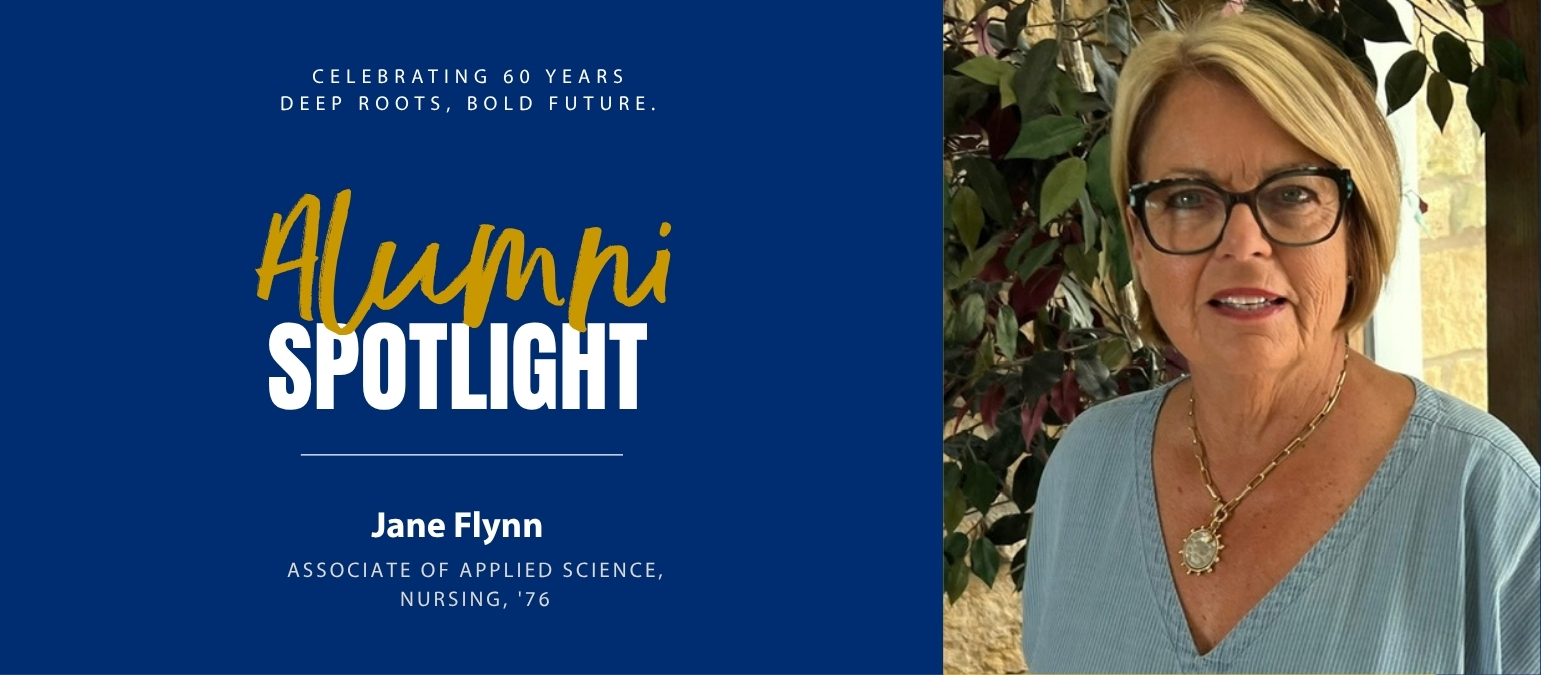 Headshot of Jane Flynn in alumni spotlight template
